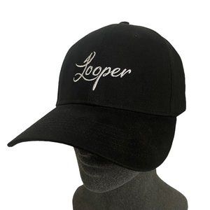 4Looper Looper Golf Hat Golf Show Up Keep Up Twill solid Black Adjustable EUC